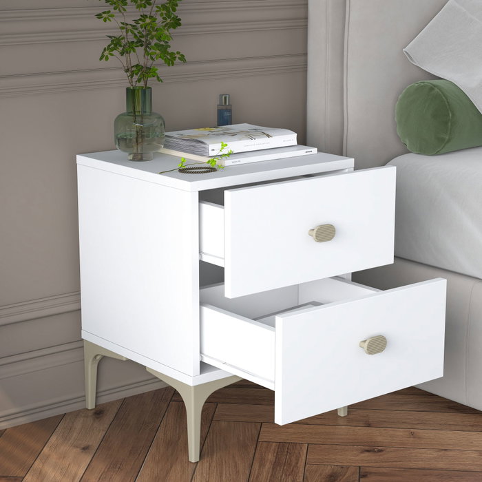 Hanah Home Mesita de Noche BD110 - 4111 Blanca